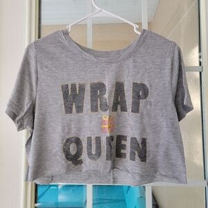 Zoe + Liv Cut off "Wrap Queen" crop top